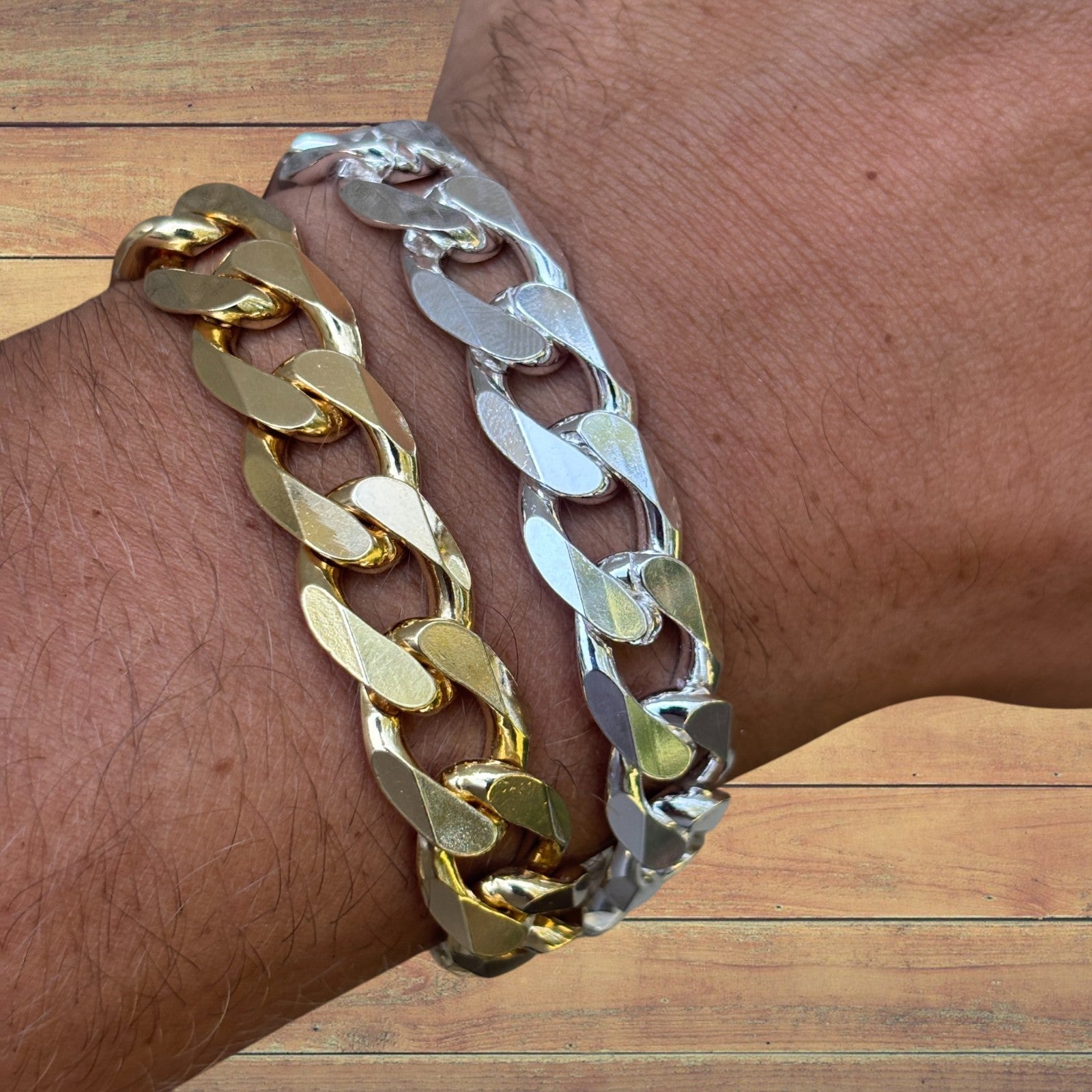 925 Sterling Silver 13.5mm Curb Bracelet