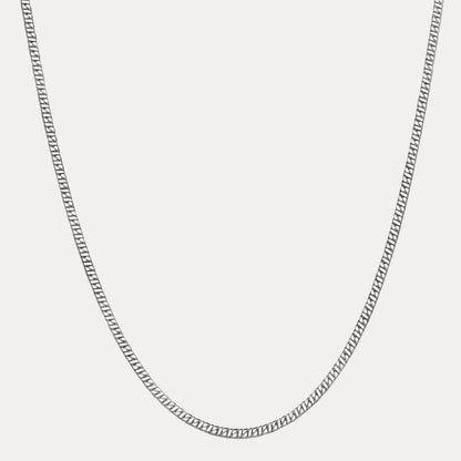 925 Sterling Silver 3.5mm Dollar Chain Necklace