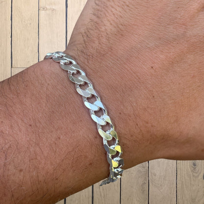 925 Sterling Silver 8mm Curb Bracelet