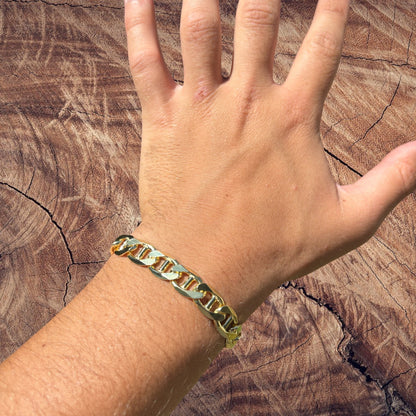 925 Sterling Silver 10mm Mariner Bracelet