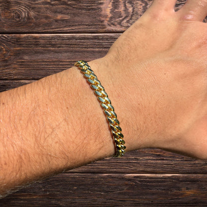 925 Sterling Silver 5mm Miami Cuban W. Box Clasp Bracelet