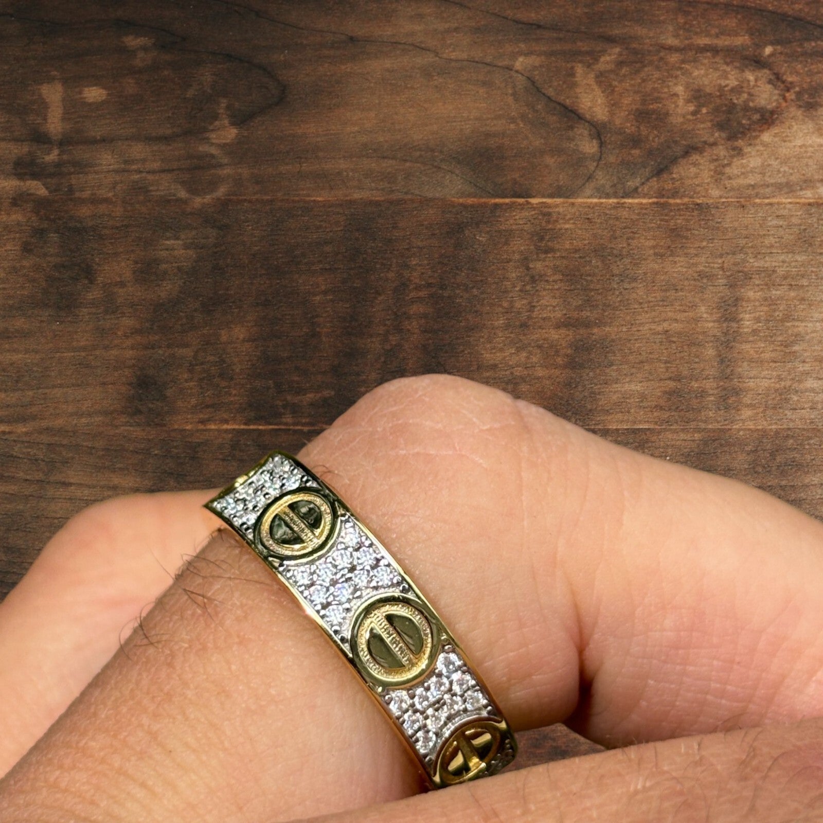 925 Sterling Silver Love Ring With Moissanite