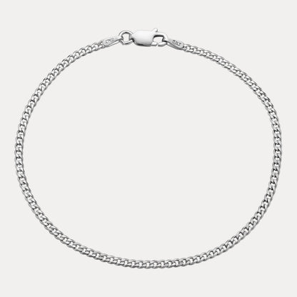 925 Sterling Silver 2mm Curb Bracelet