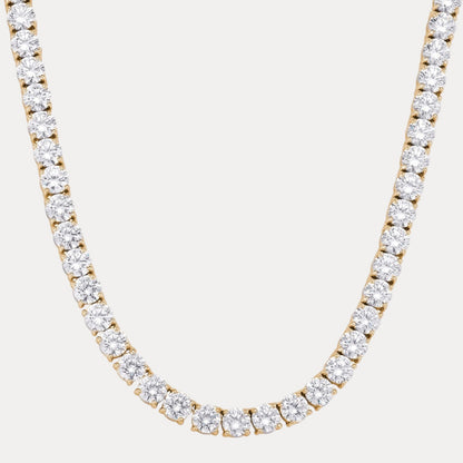 925 Sterling Silver 7mm Tennis Chain Necklace - CZ Or Moissanite