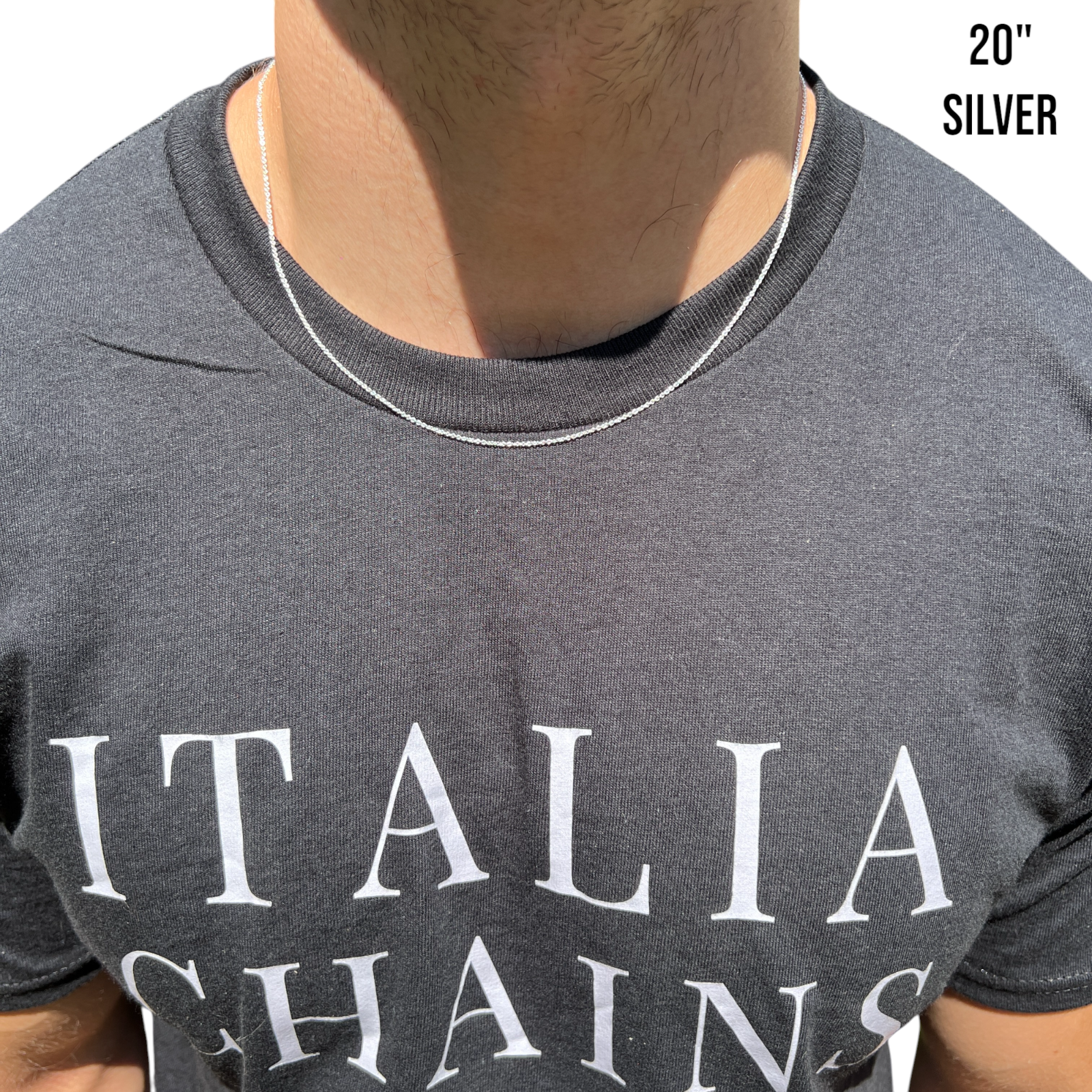 925 Sterling Silver 1mm Cable Chain Necklace