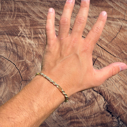925 Sterling Silver 4mm Figarope Milano Bracelet