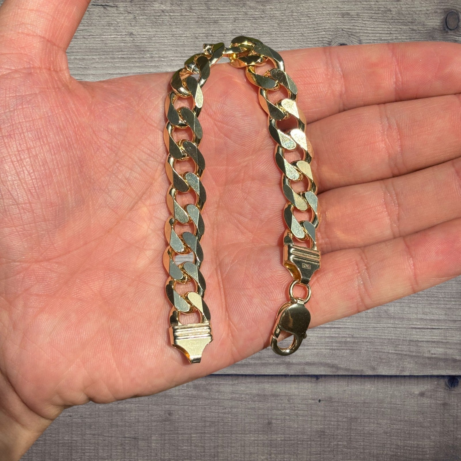 925 Sterling Silver 12mm Curb Bracelet