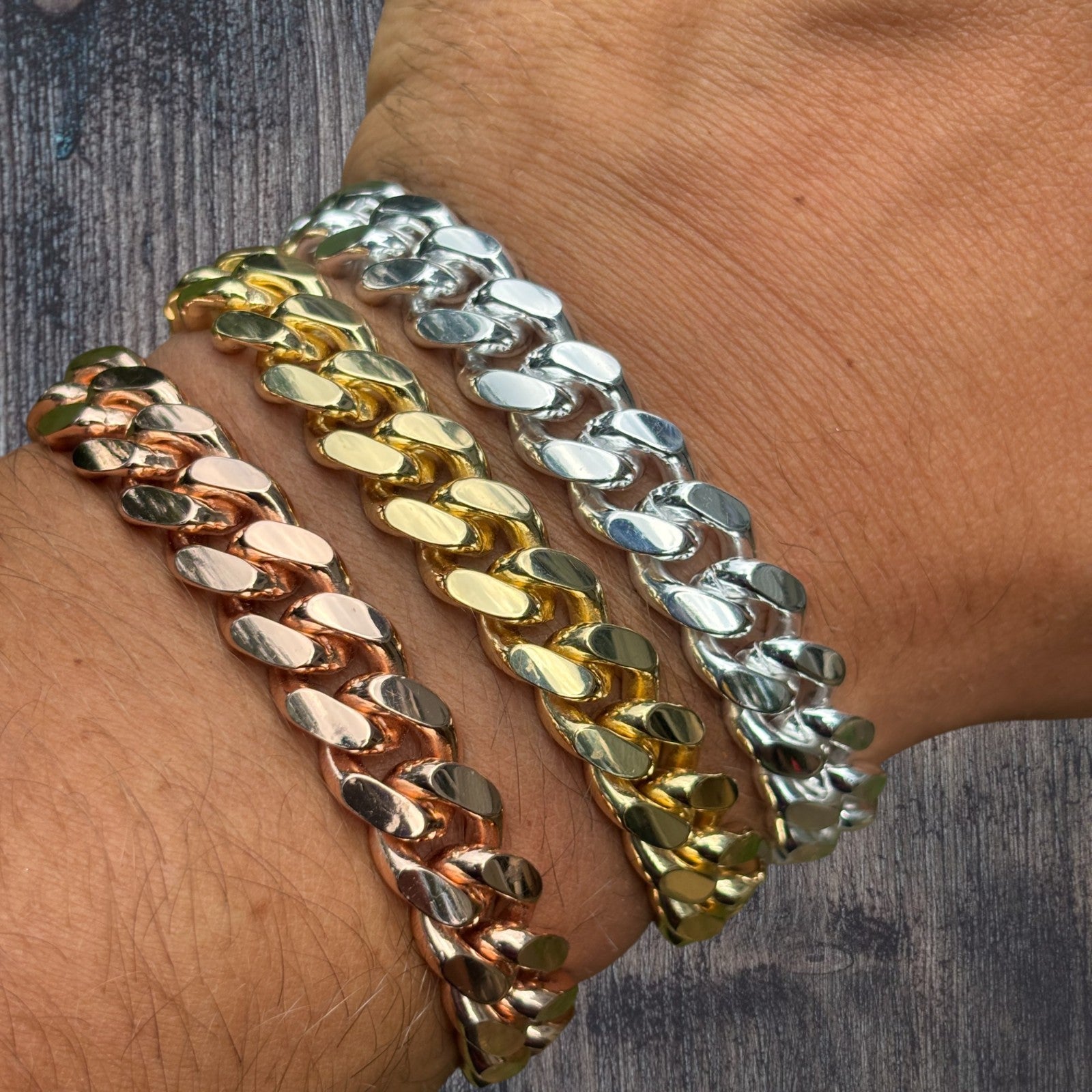 925 Sterling Silver 10mm Miami Cuban W. Box Clasp Bracelet