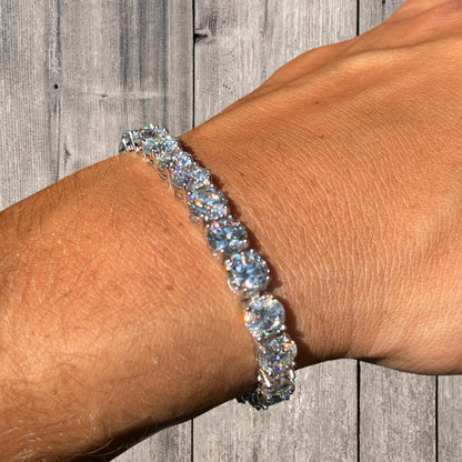 925 Sterling Silver 7mm Tennis Bracelet - CZ Or Moissanite