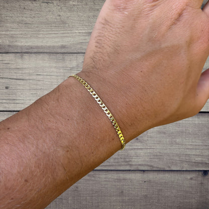 925 Sterling Silver 3mm Curb Bracelet