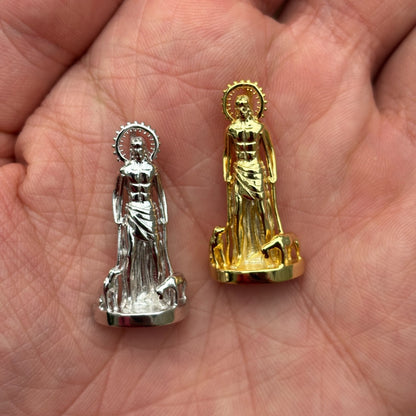 925 Sterling Silver St Lazarus San Lazaro Pendant - Small