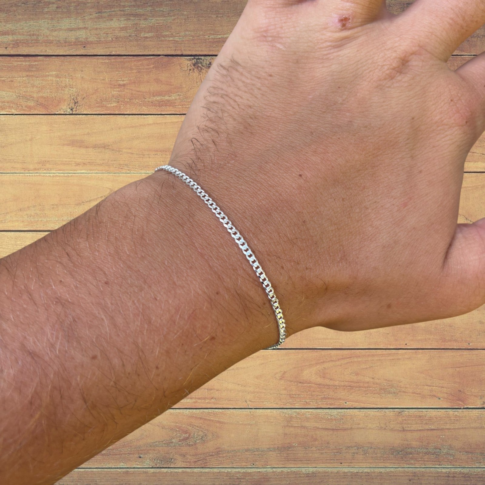 925 Sterling Silver 2mm Curb Bracelet