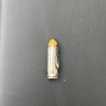 925 Sterling Silver Bullet W. Skull Pendant