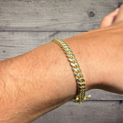 925 Sterling Silver 6mm Miami Cuban W. Box Clasp Bracelet