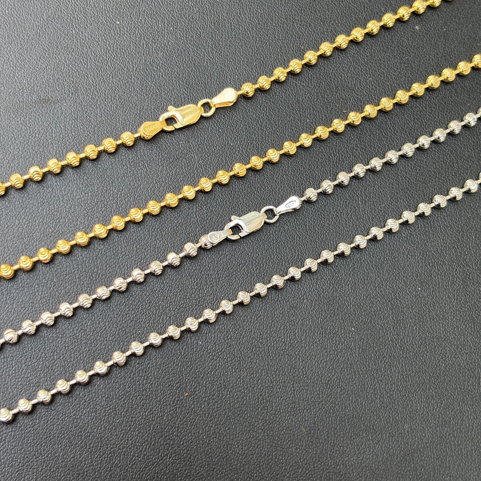 925 Sterling Silver 3mm Bead Chain Necklace