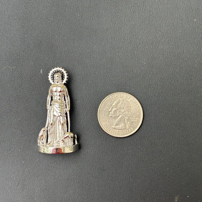 925 Sterling Silver St Lazarus San Lazaro Pendant - Medium