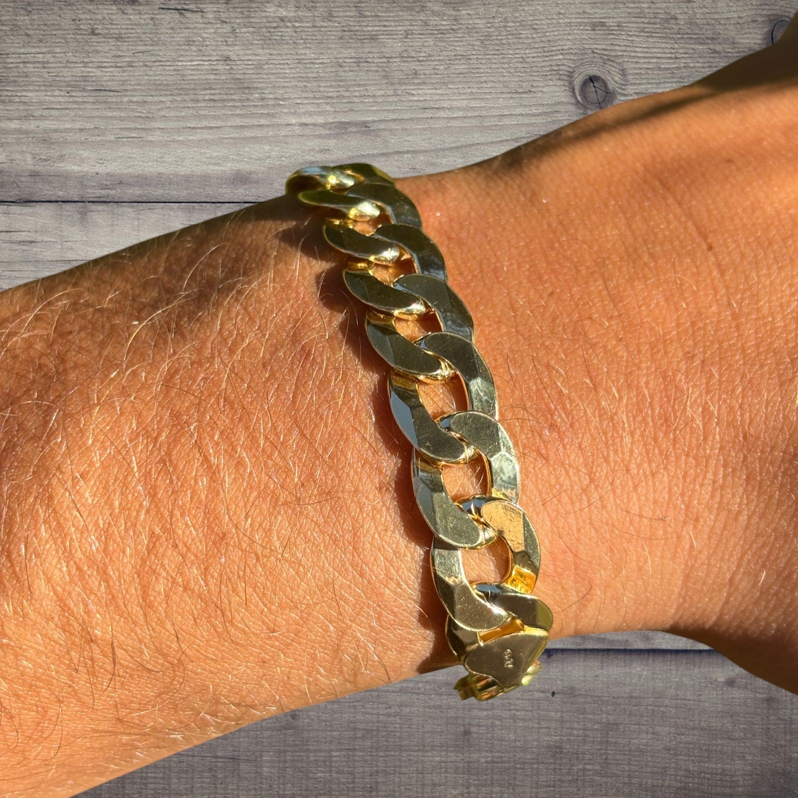 925 Sterling Silver 10.5mm Flat Curb Bracelet