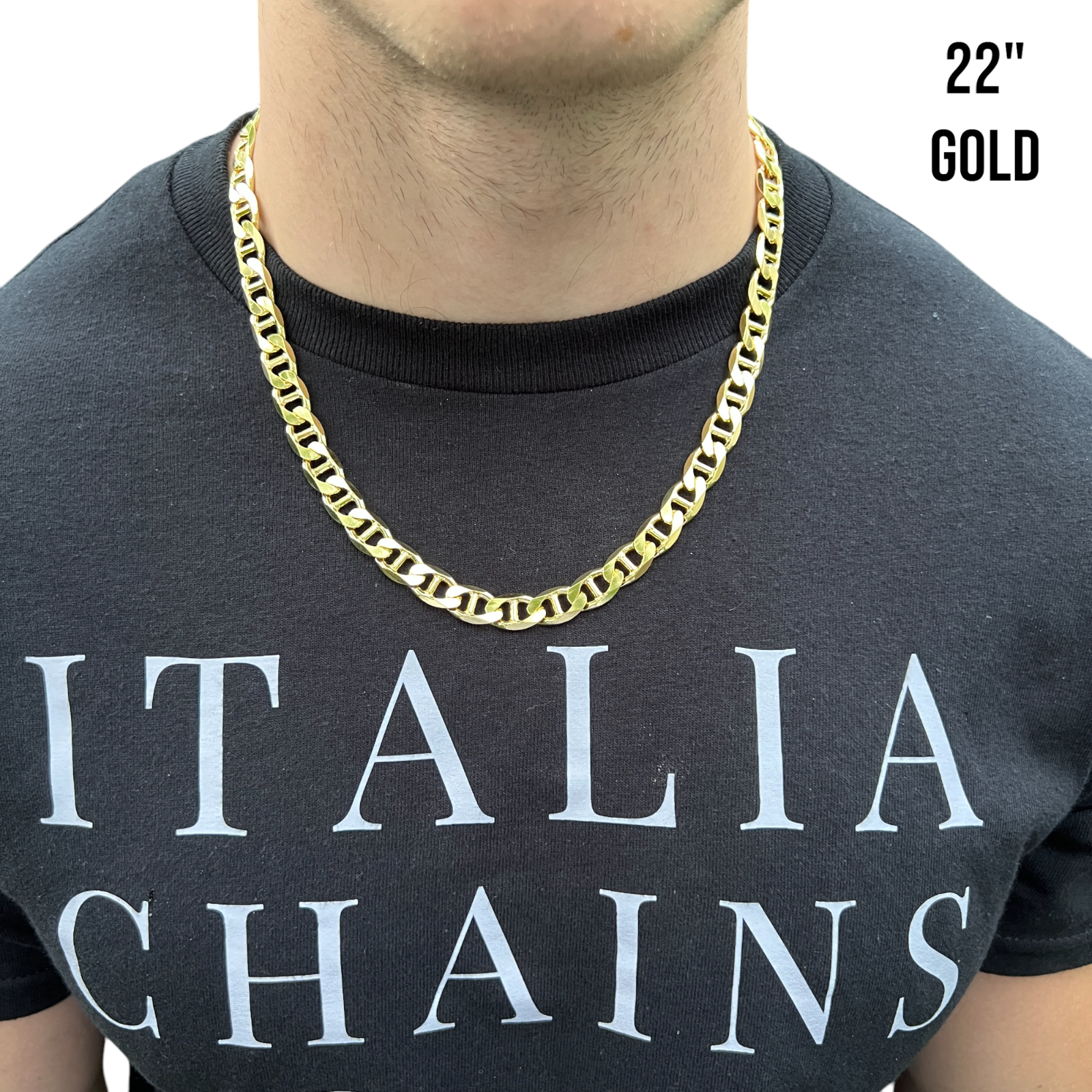 925 Sterling Silver 10mm Mariner Chain Necklace