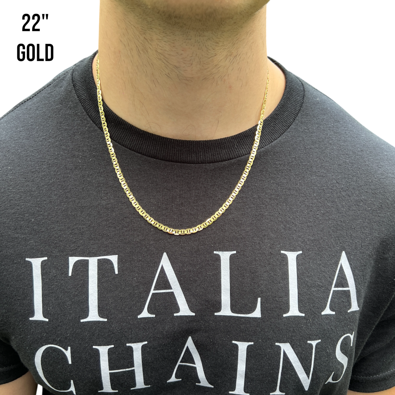 925 Sterling Silver 4mm Mariner Chain Necklace