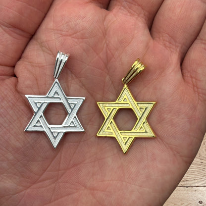 925 Sterling Silver Plain Star of David Pendant