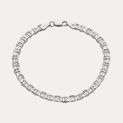 925 Sterling Silver 5mm Mariner Bracelet