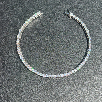 925 Sterling Silver 3mm Tennis Bracelet - CZ Or Moissanite