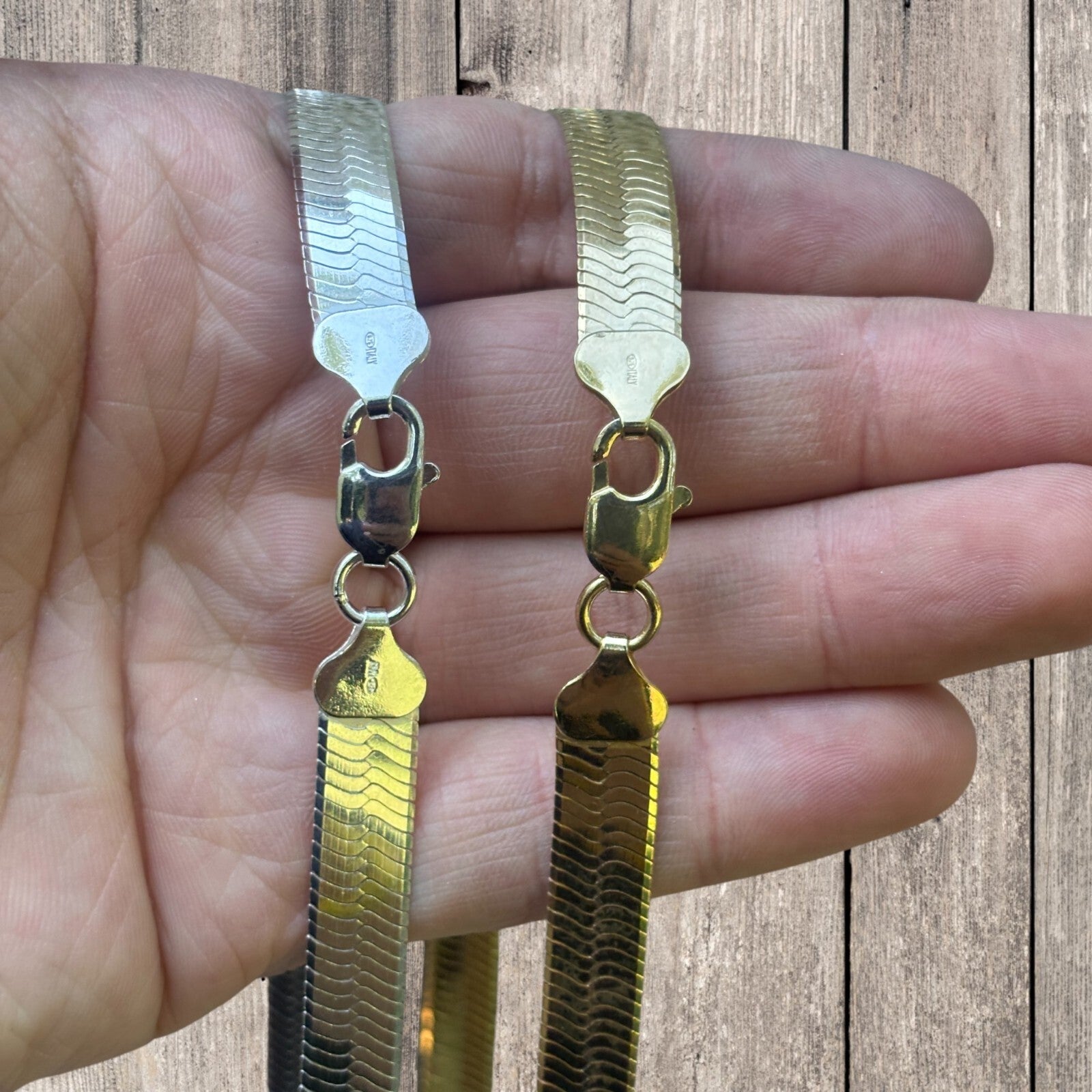 925 Sterling Silver 9mm Herringbone Chain Necklace