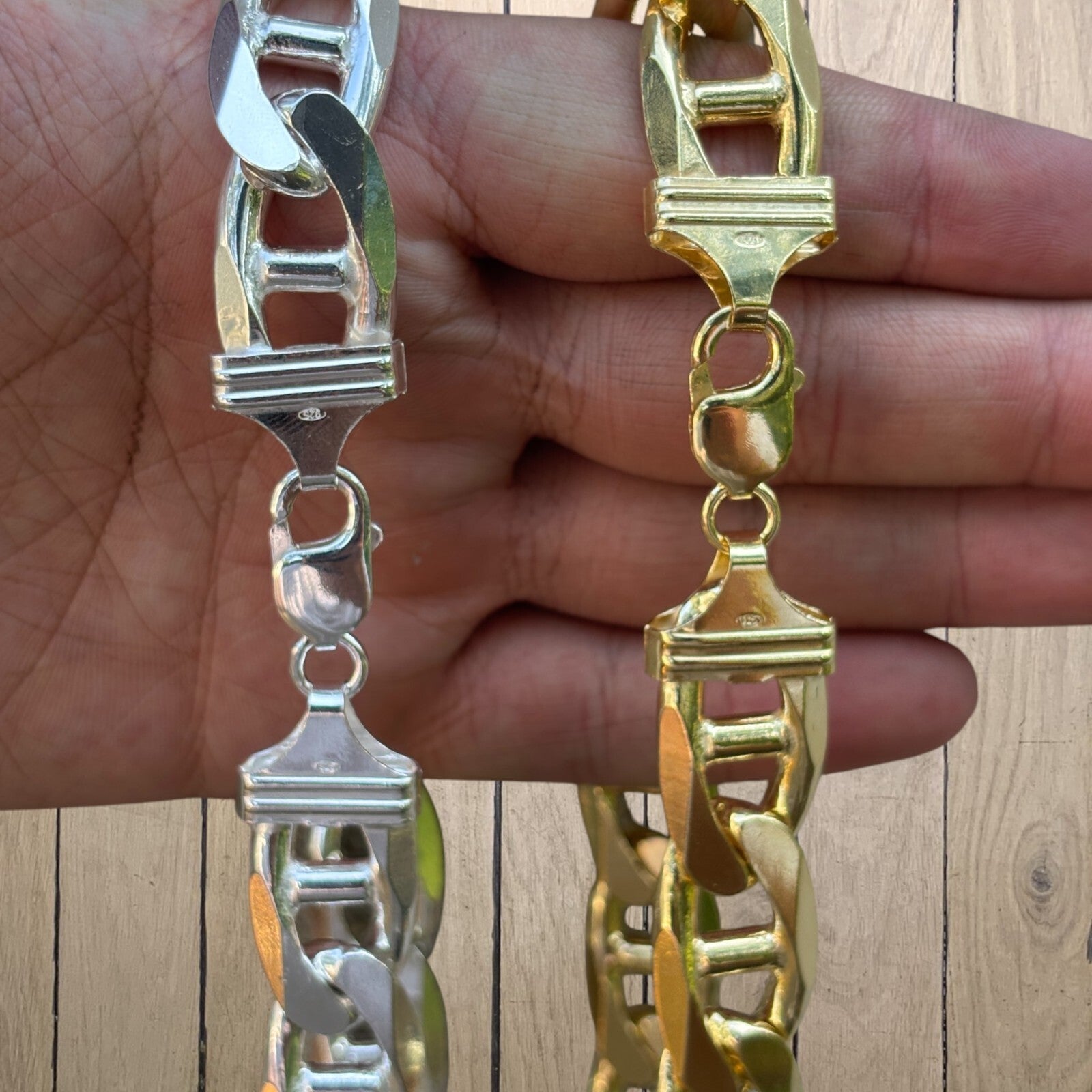 925 Sterling Silver 16mm Mariner Chain Necklace