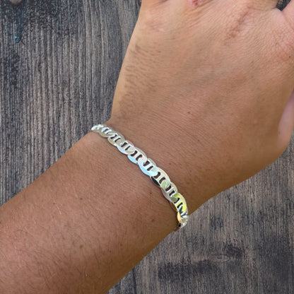 925 Sterling Silver 6mm Mariner Bracelet