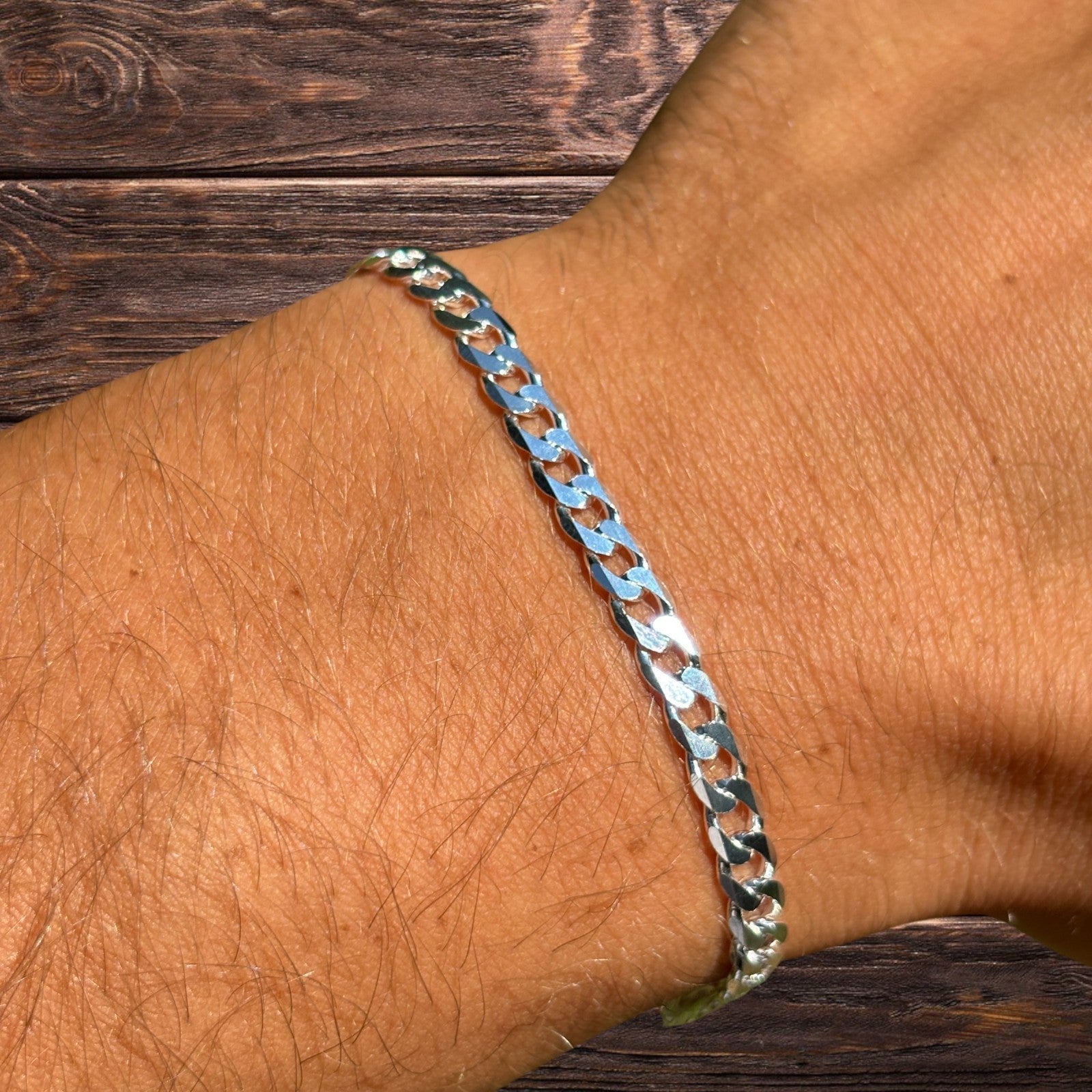 925 Sterling Silver 5mm Curb Bracelet