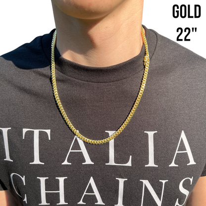 925 Sterling Silver 5mm Miami Cuban W. Box Clasp Chain Necklace