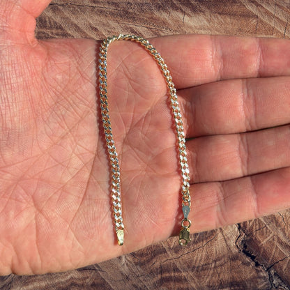 925 Sterling Silver 3mm Diamond Cut Miami Cuban Bracelet