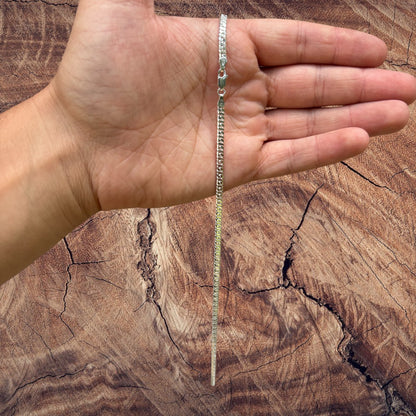 925 Sterling Silver 3.5mm Dollar Chain Necklace