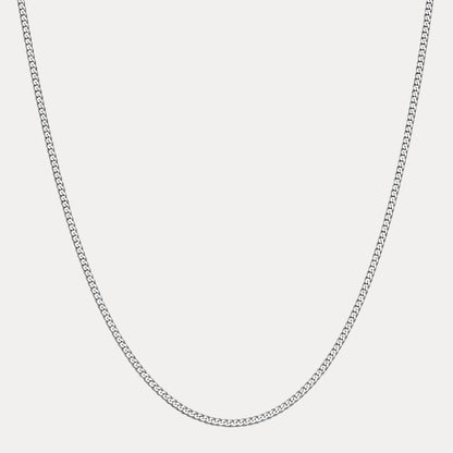 925 Sterling Silver 3mm Curb Chain Necklace