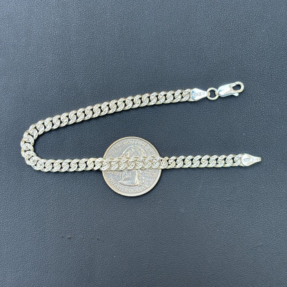 925 Sterling Silver 5mm Diamond Cut Miami Cuban Bracelet