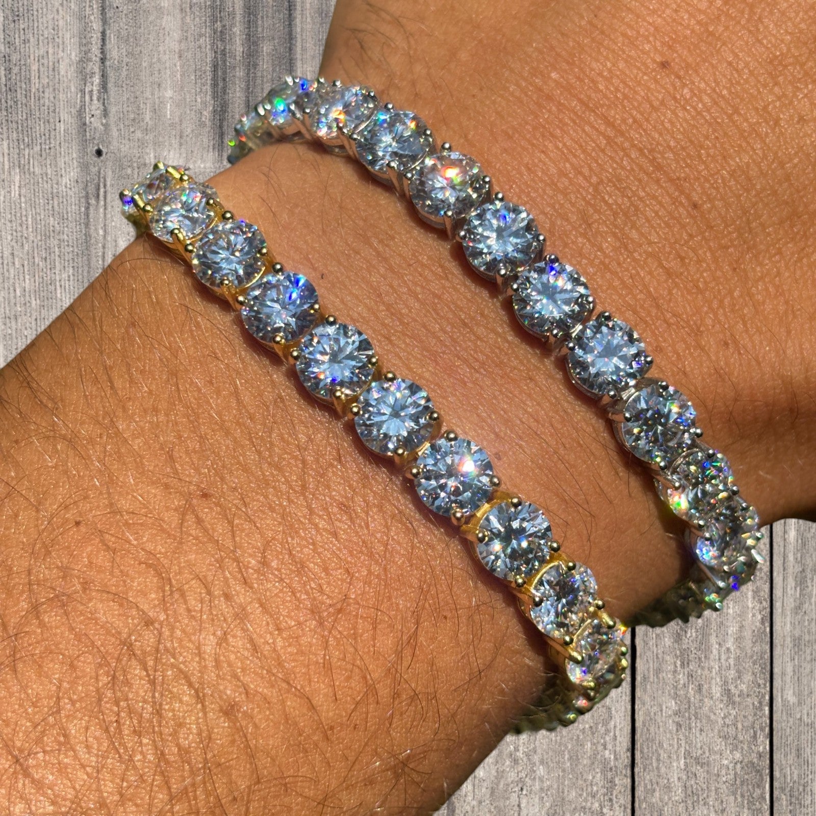 925 Sterling Silver 7mm Tennis Bracelet - CZ Or Moissanite