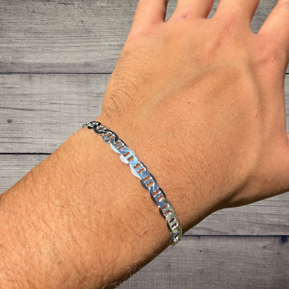 925 Sterling Silver 5mm Mariner Bracelet