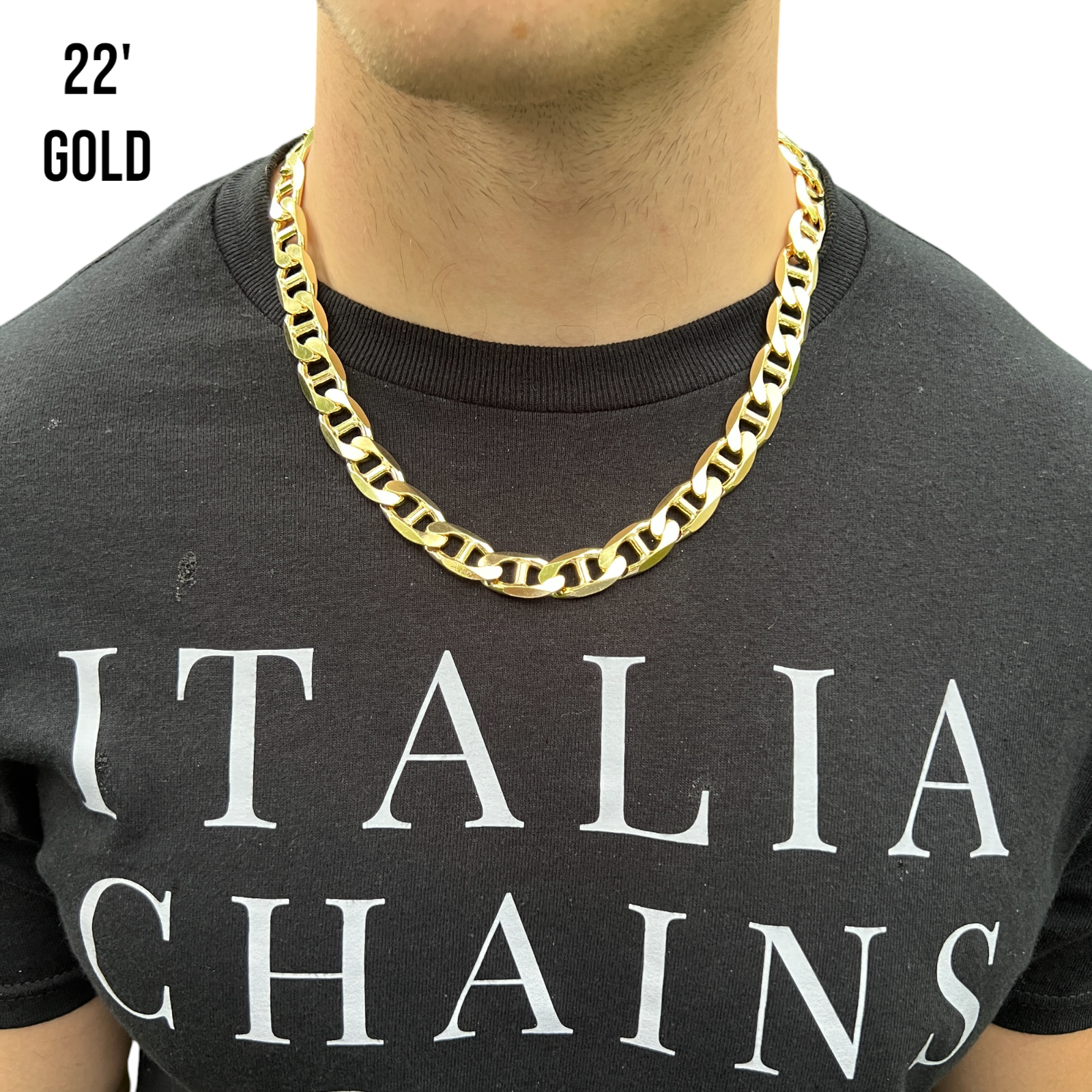 925 Sterling Silver 13mm Mariner Chain Necklace