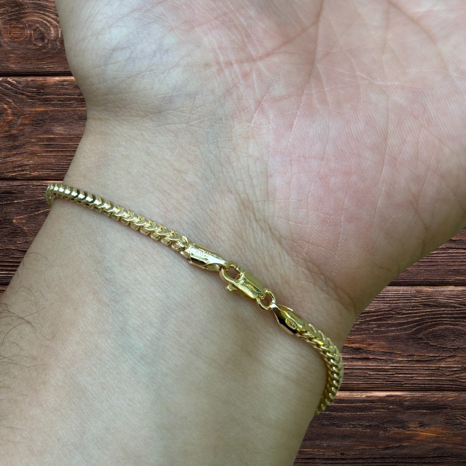 925 Sterling Silver 2.5mm Franco Bracelet