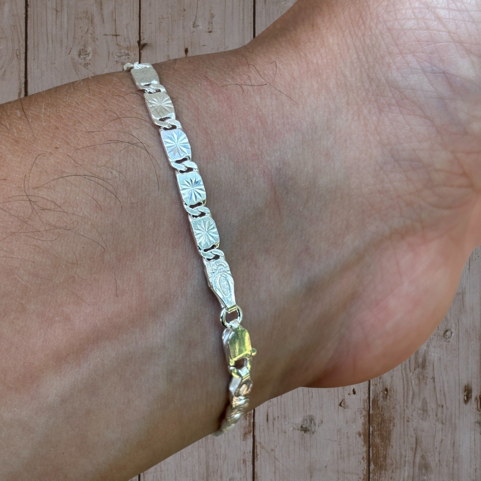 925 Sterling Silver 4mm Valentino Bracelet