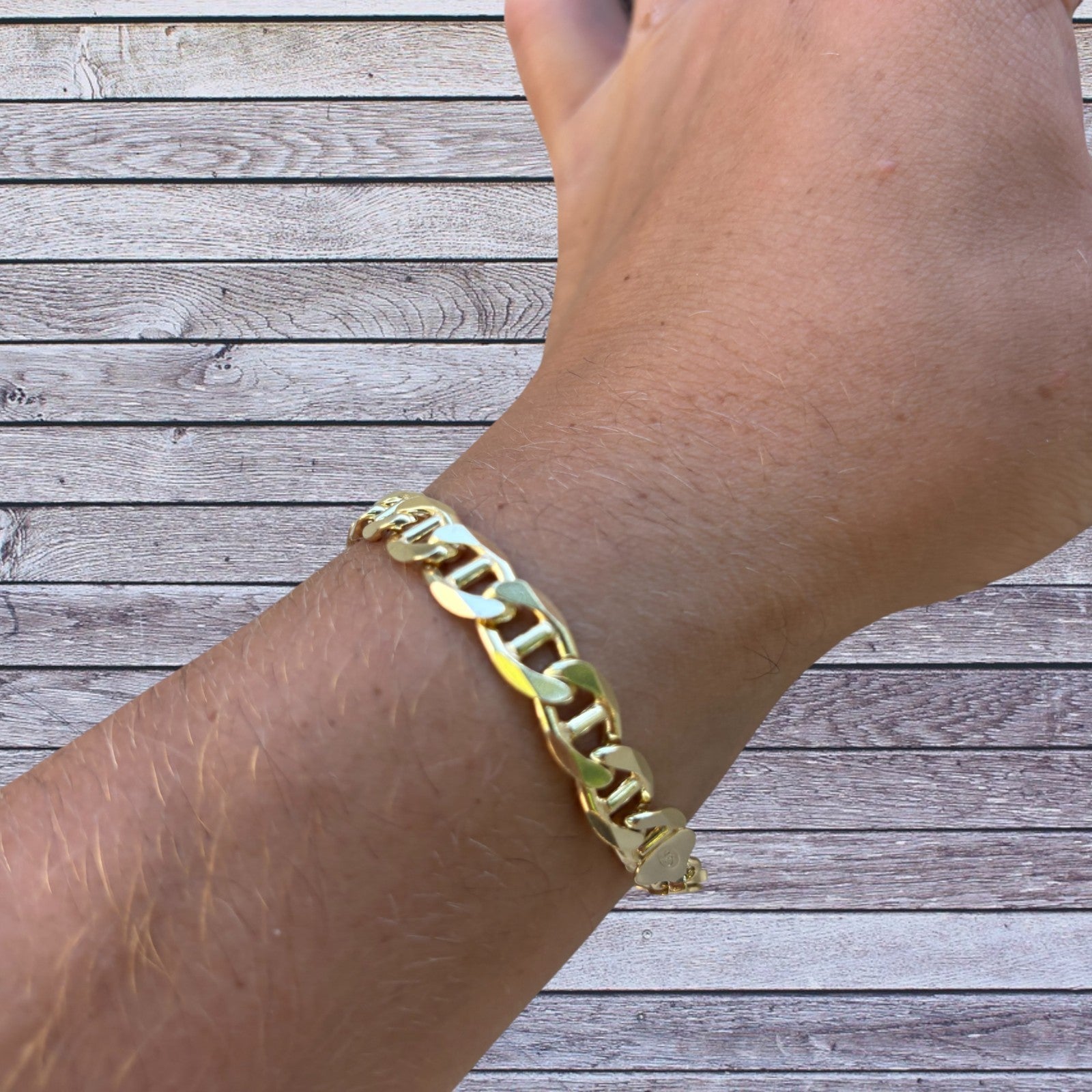 925 Sterling Silver 8mm Mariner Bracelet