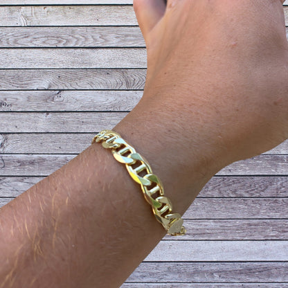 925 Sterling Silver 8mm Mariner Bracelet