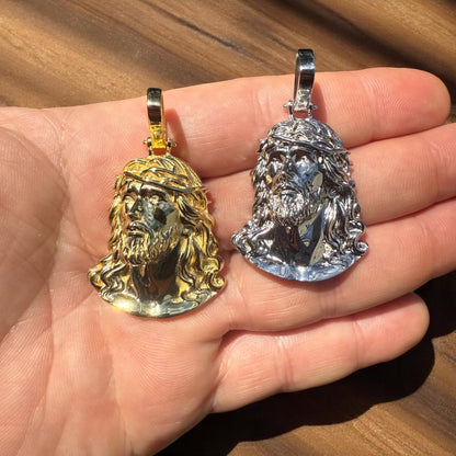 925 Sterling Silver Passion Of The Christ Jesus Piece Pendant - Medium