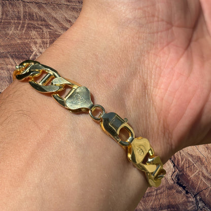 925 Sterling Silver 10mm Mariner Bracelet