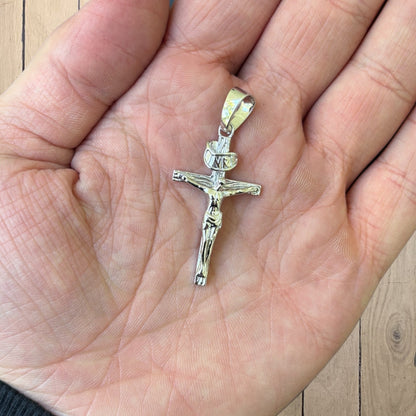 925 Sterling Silver Crucifix Cross Pendant - Medium