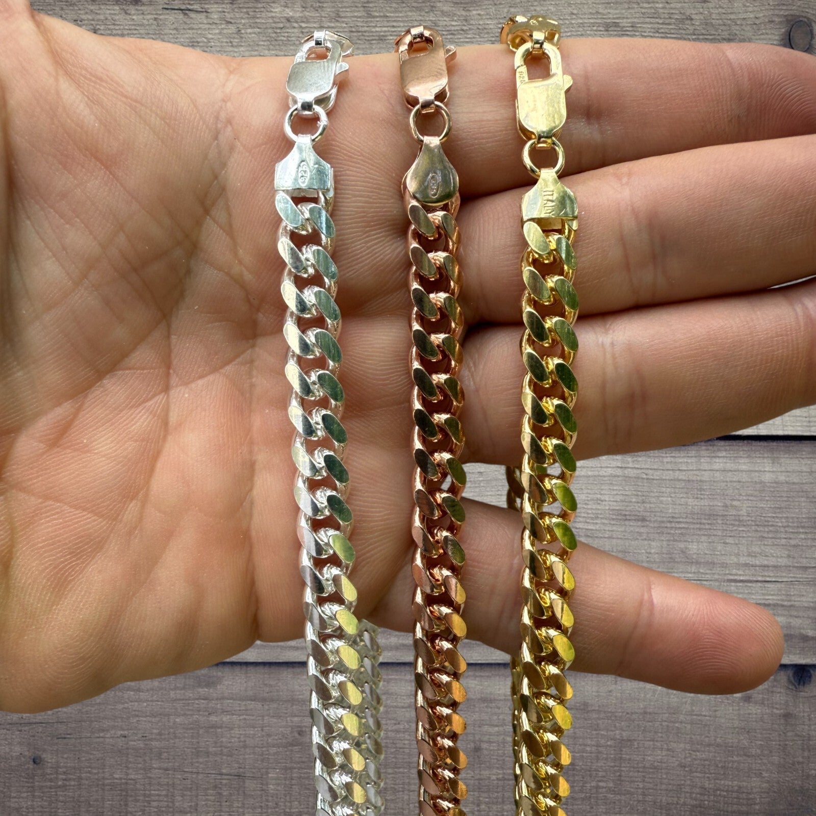 925 Sterling Silver 8mm Miami Cuban Chain Necklace