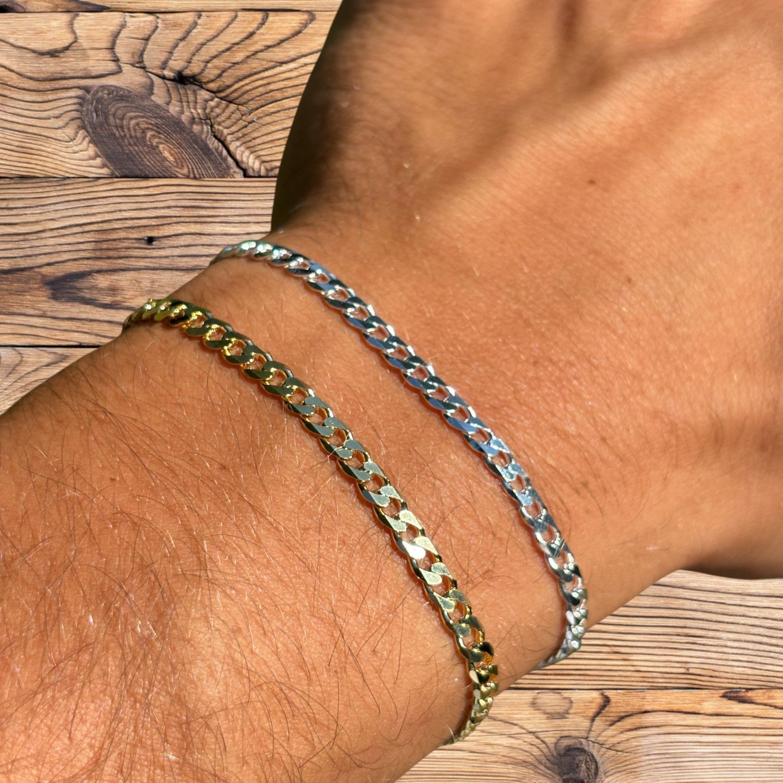 925 Sterling Silver 4mm Curb Bracelet