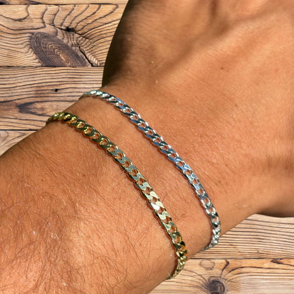 925 Sterling Silver 4mm Curb Bracelet