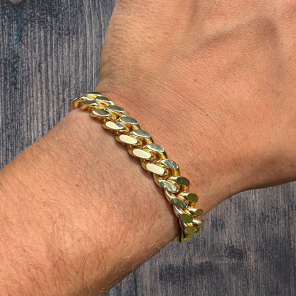 925 Sterling Silver 10mm Miami Cuban W. Box Clasp Bracelet