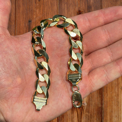 925 Sterling Silver 15mm Curb Bracelet